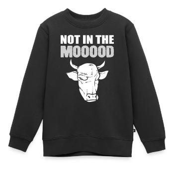 Not In The Mooooood Bauer - Kinder Premium Organic Sweatshirt - Schwarz - Vorne - AI Model Kid Female (0cm)