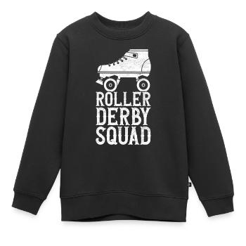 Roller Derby - Kinder Premium Organic Sweatshirt - Schwarz - Vorne - AI Model Kid Female (0cm)