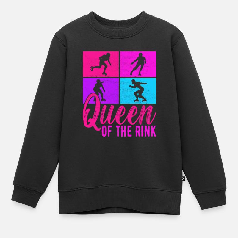 Roller derby - Sweat Premium enfant bio - noir