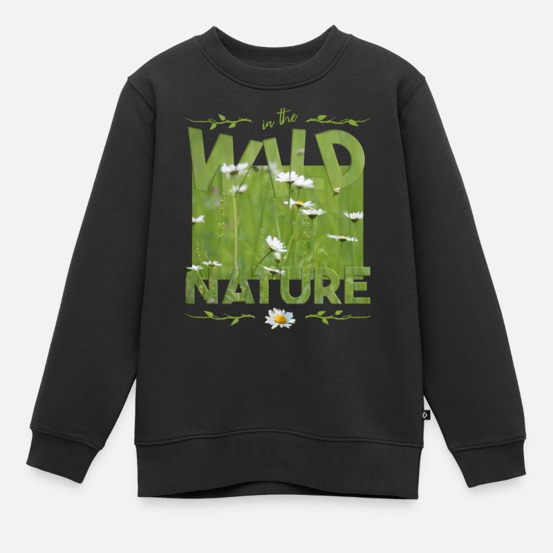 Nature sauvage - Sweat Premium enfant bio - noir