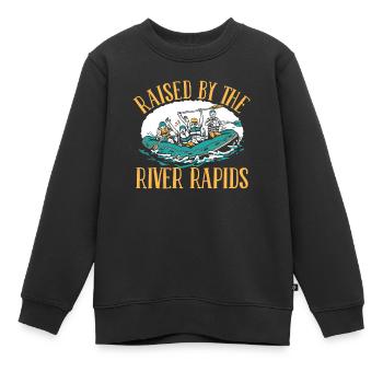Rafting Erzogen Wildwasser Rafting - Kinder Premium Organic Sweatshirt - Schwarz - Vorne - AI Model Kid Female (0cm)