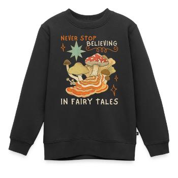 Contes de fées, contes de fées, faecore, champignons, drôle de dicton, - Sweat Premium enfant bio - noir - Devant - AI Model Kid Female (0cm)