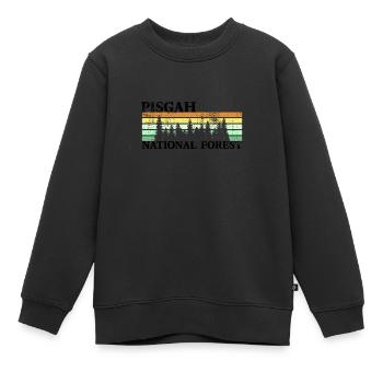 Pisgah National Forest Retro - Kinder Premium Organic Sweatshirt - Schwarz - Vorne - AI Model Kid Female (0cm)