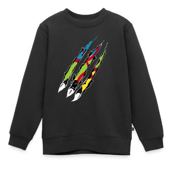 AMAZIGH SYMBOL BERBER Z IMAZIGHEN KABYLISCHES JUWEL - Kinder Premium Organic Sweatshirt - Schwarz - Vorne - AI Model Kid Female (0cm)