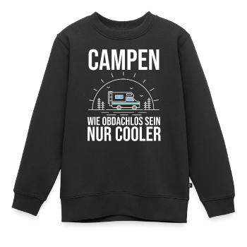 Wohnmobil Wohnwagen Camping Camper - Kinder Premium Organic Sweatshirt - Schwarz - Vorne - AI Model Kid Female (0cm)