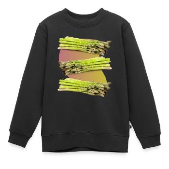 Spargel, grüner Spargel - Kinder Premium Organic Sweatshirt - Schwarz - Vorne - AI Model Kid Female (0cm)