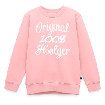Original 100% Holger - Sweat Premium enfant bio - rose - Devant - AI Model Kid Female (0cm)