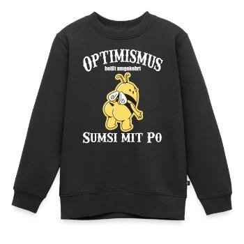 optimismus Bee Biene - Kinder Premium Organic Sweatshirt - Schwarz - Vorne - AI Model Kid Female (0cm)