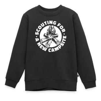 Éclaireur - Sweat Premium enfant bio - noir - Devant - AI Model Kid Female (0cm)
