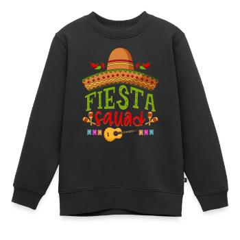 Fiesta Squad - Kinder Premium Organic Sweatshirt - Schwarz - Vorne - AI Model Kid Female (0cm)
