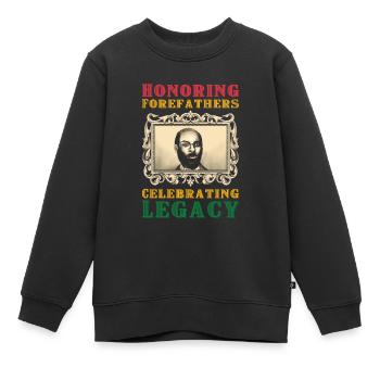 Schwarze Geschichte Juneteenth Schwarzer Stolz - Kinder Premium Organic Sweatshirt - Schwarz - Vorne - AI Model Kid Female (0cm)