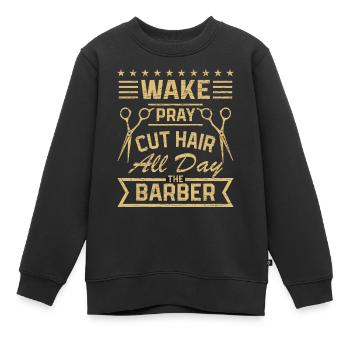 Friseur Friseurin Frisör - Kinder Premium Organic Sweatshirt - Schwarz - Vorne - AI Model Kid Female (0cm)