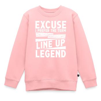 Installation au sol - Sweat Premium enfant bio - rose - Devant - AI Model Kid Female (0cm)