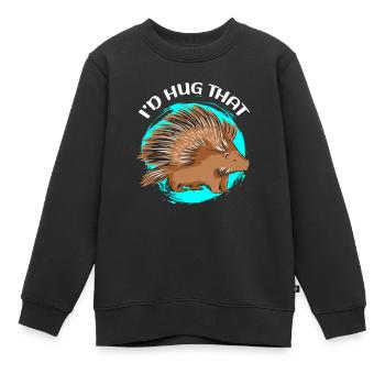 Stachelschwein | Stachelschweine Geschenk - Kinder Premium Organic Sweatshirt - Schwarz - Vorne - AI Model Kid Female (0cm)