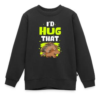 Stachelschwein Stachelschweine Geschenk - Kinder Premium Organic Sweatshirt - Schwarz - Vorne - AI Model Kid Female (0cm)