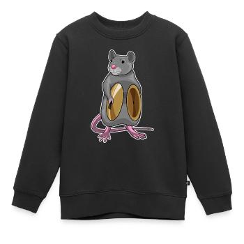 Ratte Musiker Becken Musik - Kinder Premium Organic Sweatshirt - Schwarz - Vorne - AI Model Kid Female (0cm)