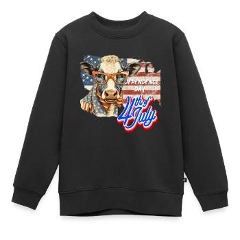 4. Juli - US-Unabhängigkeitstag - Kinder Premium Organic Sweatshirt - Schwarz - Vorne - AI Model Kid Female (0cm)