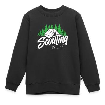 Éclaireur - Sweat Premium enfant bio - noir - Devant - AI Model Kid Female (0cm)