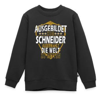 Schneider - Kinder Premium Organic Sweatshirt - Schwarz - Vorne - AI Model Kid Female (0cm)