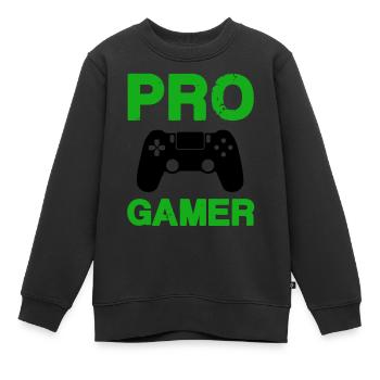pro gamer - Kinder Premium Organic Sweatshirt - Schwarz - Vorne - AI Model Kid Female (0cm)