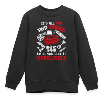 Sport automobile Tuning Automobile - Sweat Premium enfant bio - noir - Devant - AI Model Kid Female (0cm)