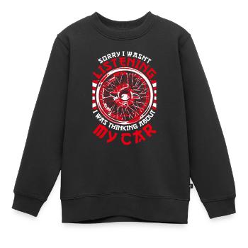 Sport automobile Tuning Automobile - Sweat Premium enfant bio - noir - Devant - AI Model Kid Female (0cm)