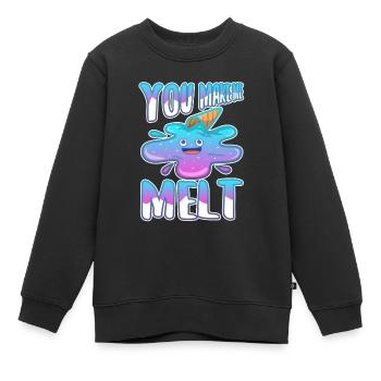 Tu me fais fondre, crème glacée - Sweat Premium enfant bio - noir - Devant - AI Model Kid Female (0cm)