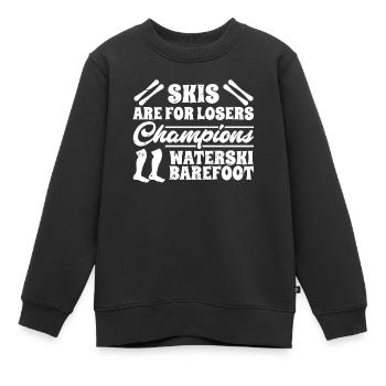 Les skis sont pour les perdants Champions Ski nautique - Sweat Premium enfant bio - noir - Devant - AI Model Kid Female (0cm)