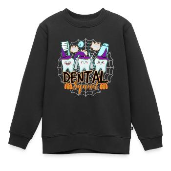 Zahn Zähne Zahnarzt Zahnmedizinische Angestellte - Kinder Premium Organic Sweatshirt - Schwarz - Vorne - AI Model Kid Female (0cm)