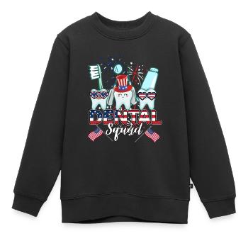 Zahn Zähne Zahnarzt Zahnmedizinische Angestellte - Kinder Premium Organic Sweatshirt - Schwarz - Vorne - AI Model Kid Female (0cm)