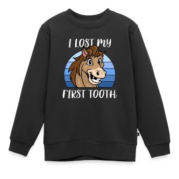 Zahn Zähne Zahnarzt Zahnmedizinische Angestellte - Kinder Premium Organic Sweatshirt - Schwarz - Vorne - AI Model Kid Female (0cm)
