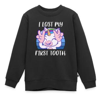 Zahn Zähne Zahnarzt Zahnmedizinische Angestellte - Kinder Premium Organic Sweatshirt - Schwarz - Vorne - AI Model Kid Female (0cm)