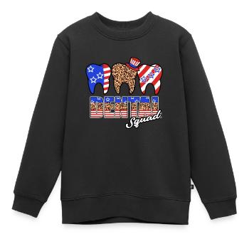 Zahn Zähne Zahnarzt Zahnmedizinische Angestellte - Kinder Premium Organic Sweatshirt - Schwarz - Vorne - AI Model Kid Female (0cm)
