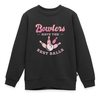Bowling Women Bowler Strike - Kids Premium Organic Sweatshirt - black - Front - AI Model Kid Female (0cm)
