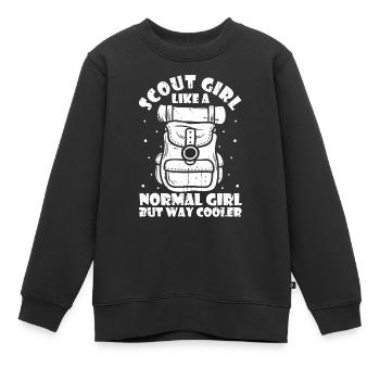 Éclaireur - Sweat Premium enfant bio - noir - Devant - AI Model Kid Female (0cm)