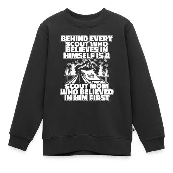 Éclaireur - Sweat Premium enfant bio - noir - Devant - AI Model Kid Female (0cm)