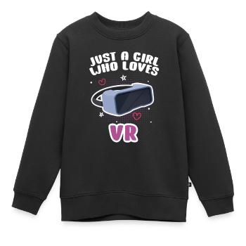 Virtual Reality VR Geschenk - Kinder Premium Organic Sweatshirt - Schwarz - Vorne - AI Model Kid Female (0cm)