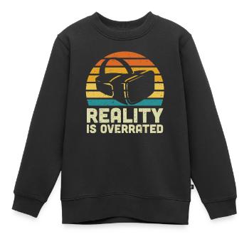 Virtual Reality VR Gift - Kids Premium Organic Sweatshirt - black - Front - AI Model Kid Female (0cm)