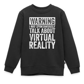 Virtual Reality VR Geschenk - Kinder Premium Organic Sweatshirt - Schwarz - Vorne - AI Model Kid Female (0cm)