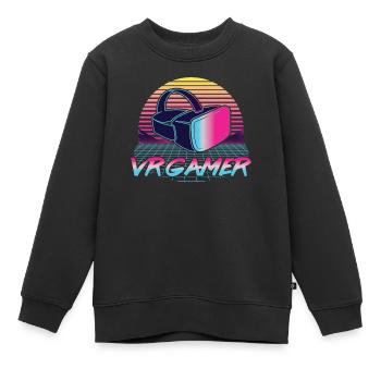 Virtual Reality VR Geschenk - Kinder Premium Organic Sweatshirt - Schwarz - Vorne - AI Model Kid Female (0cm)