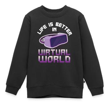 Virtual Reality VR Geschenk - Kinder Premium Organic Sweatshirt - Schwarz - Vorne - AI Model Kid Female (0cm)