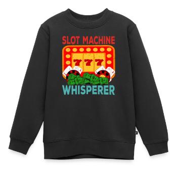 Casino Gambling Slot Machine à sous Jeu de cartes - Sweat Premium enfant bio - noir - Devant - AI Model Kid Female (0cm)