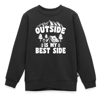 Éclaireur - Sweat Premium enfant bio - noir - Devant - AI Model Kid Female (0cm)