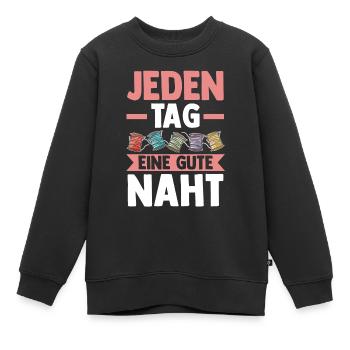 Schneidern Nähen - Kinder Premium Organic Sweatshirt - Schwarz - Vorne - AI Model Kid Female (0cm)