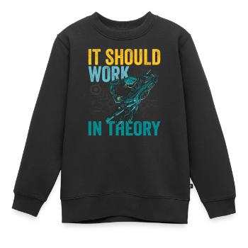 Robotik-liebhaber Es Sollte In Der Theorie - Kinder Premium Organic Sweatshirt - Schwarz - Vorne - AI Model Kid Female (0cm)