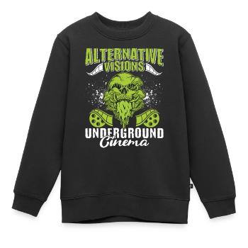 Film underground, Cinéma indépendant, Horreur - Sweat Premium enfant bio - noir - Devant - AI Model Kid Female (0cm)