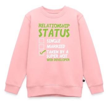 Web Developer Web Developer Funny - Kids Premium Organic Sweatshirt - rose - Front - AI Model Kid Female (0cm)