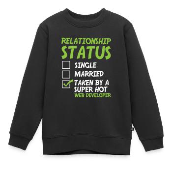 Développeur Web Développeur Web Drôle - Sweat Premium enfant bio - noir - Devant - AI Model Kid Female (0cm)