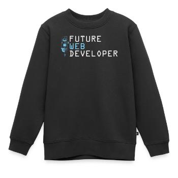 Web Developer Web Developer - Kids Premium Organic Sweatshirt - black - Front - AI Model Kid Female (0cm)