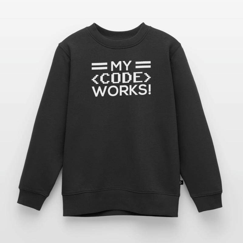 Mein Code Funktioniert Programmieren Coding Coder Kinder Premium Organic Sweatshirt